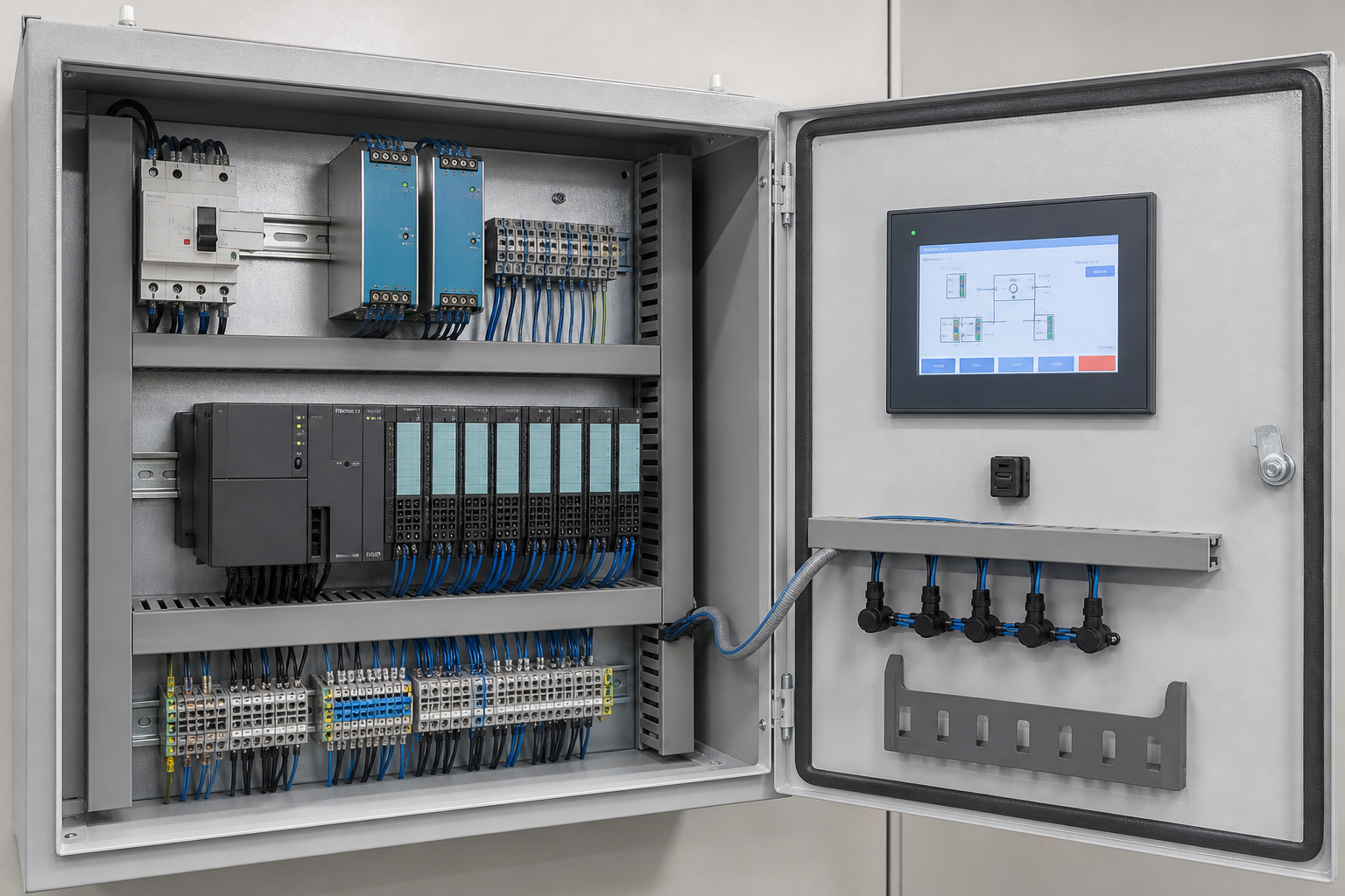 تابلو کنترل صنعتی PLC و HMI